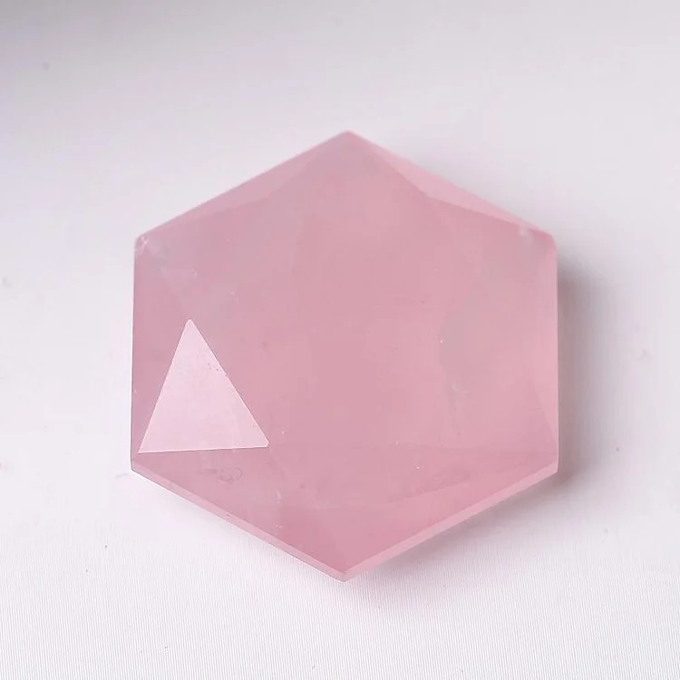 1" Crystal Hexagon Pocket Stone  for Pendant for DIY