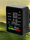 6 in 1 CO2 TVOC HCHO PM2.5 Detector LCD Digital Temperature Humidity Tester