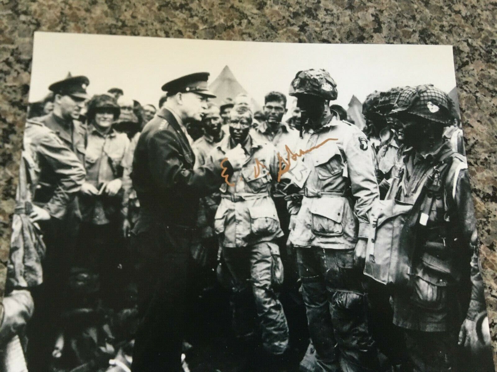 ED SHAMES 101ST AIRBORNE 506 PIR, EASY CO, BAND OF BROTHERS RARE SIGNED Photo Poster painting