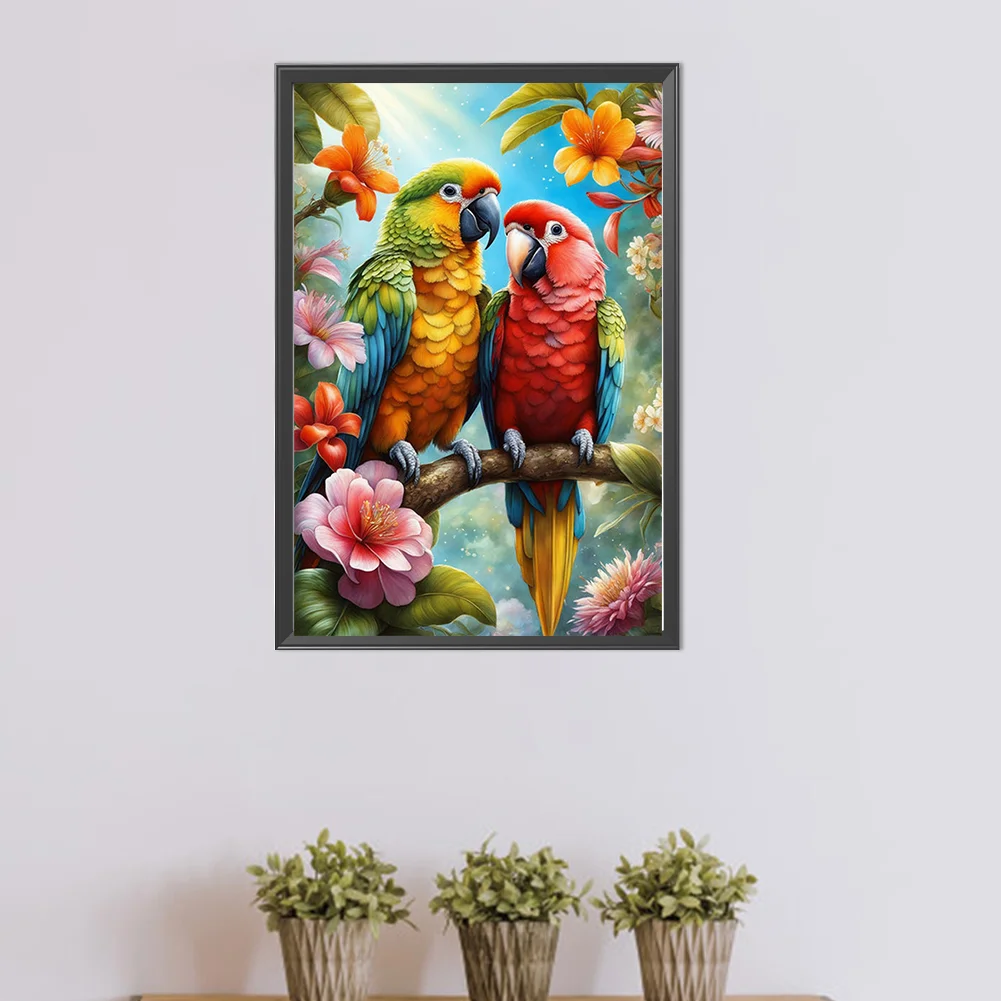 Partial AB Diamond Painting - Full Round Drill - Parrot(Canvas|45*65cm)