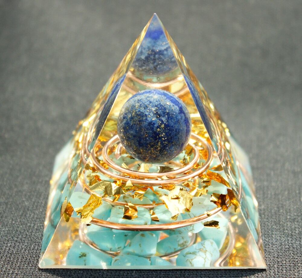 

Orgone Pyramid Chakra - Turquoise in Double, 501 Original