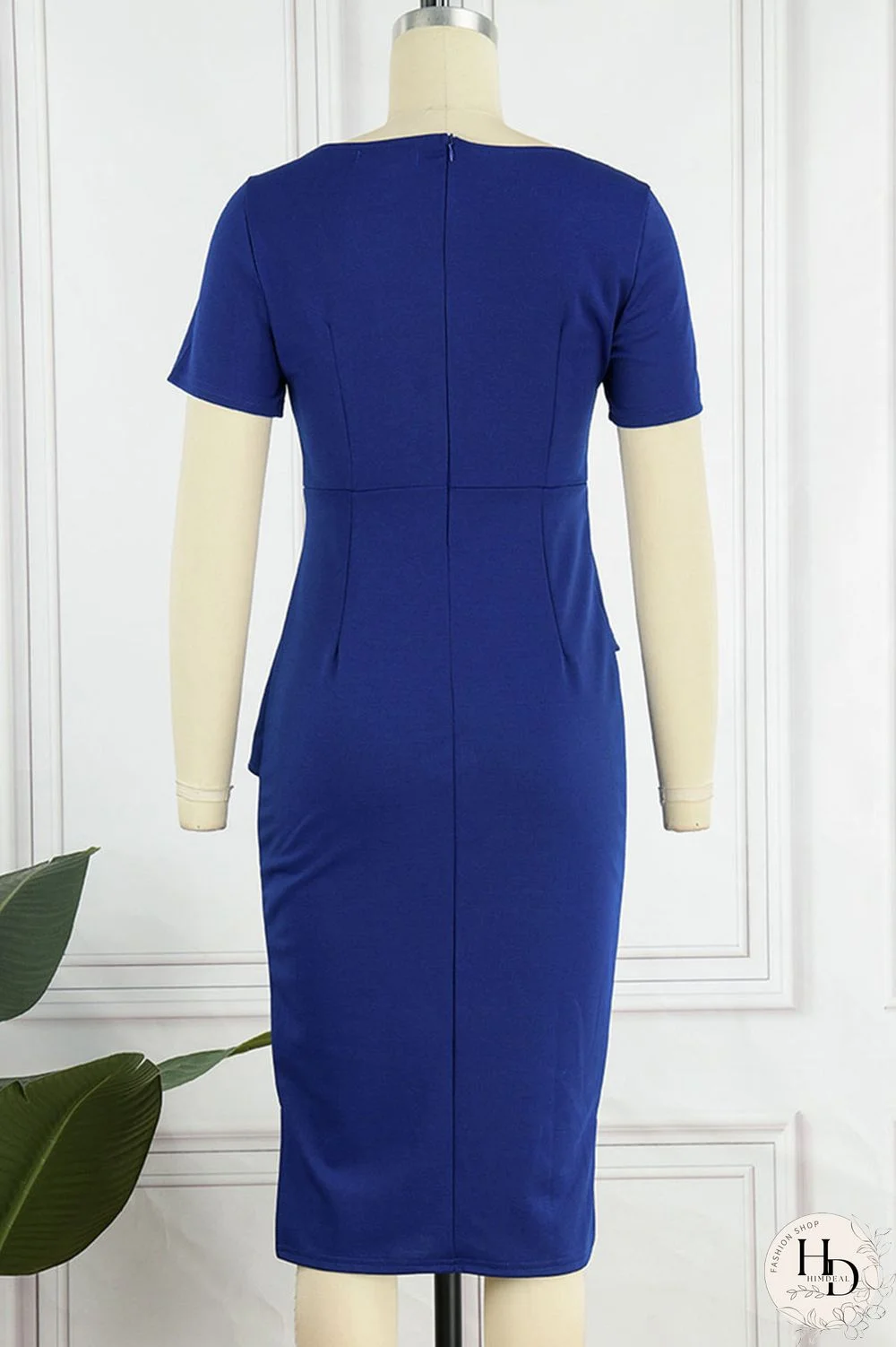 White Elegant Solid Patchwork Oblique Collar One Step Skirt Dresses