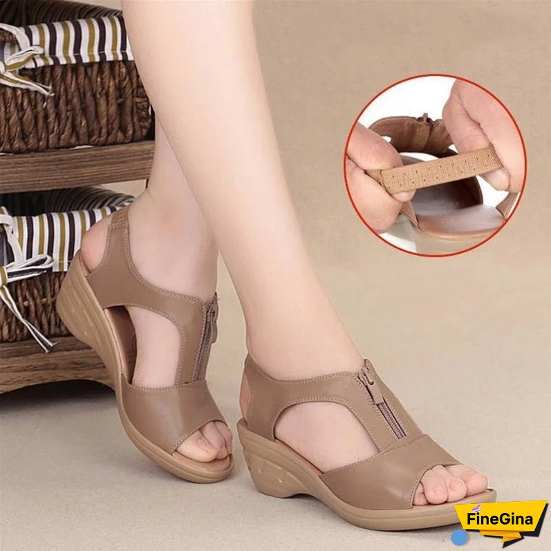 Comfortable wedge sandals with soft soles