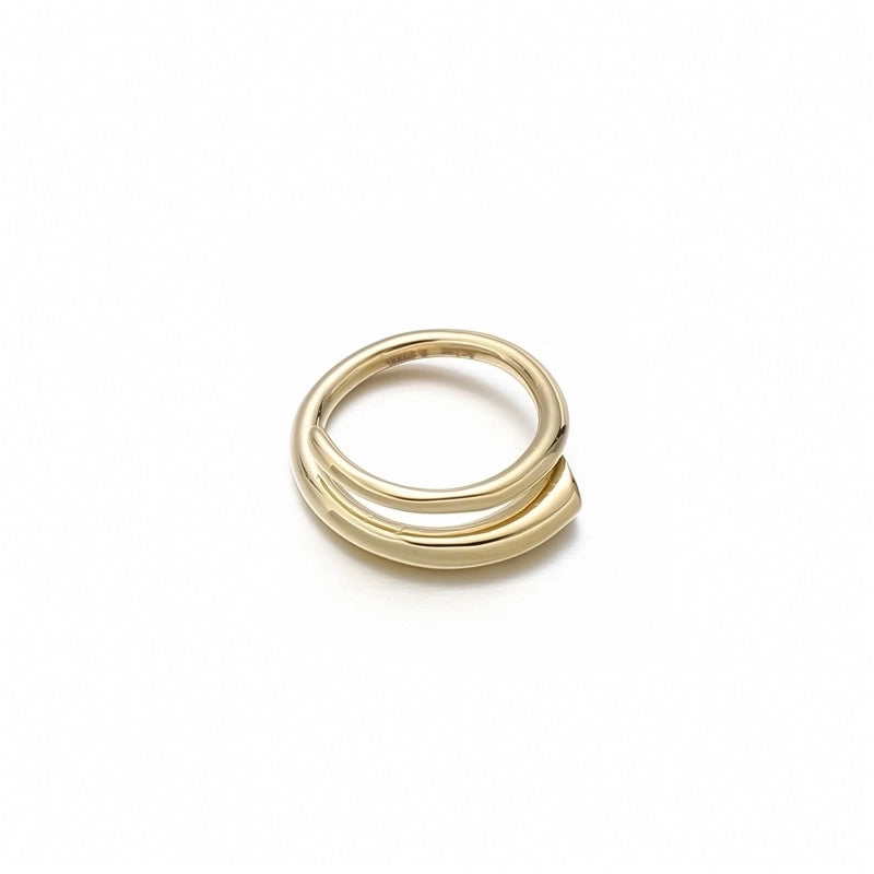 Minimalist Round Knot 304 Stainless Steel 18K Gold Plated Plating Open Rings
