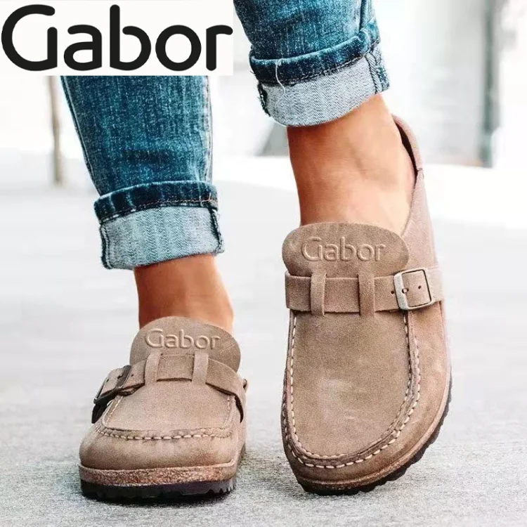 Gabor® New Damskie, codzienne, półpoślizgowe sandały na niskim obcasie z okrągłym noskiem