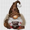(Stamped/Counted) Coffee Gnome - 11CT Cross Stitch 40*40cm/15.75*15.75in
