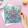 12pcs Diamond Painting Snowflake Greeting Card Set with Envelope Daily Wishing Cards for Birthdays Thanksgiving & Special Occasion