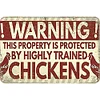 Chickens Warning- Vintage Metal Signs(12*16Inch)