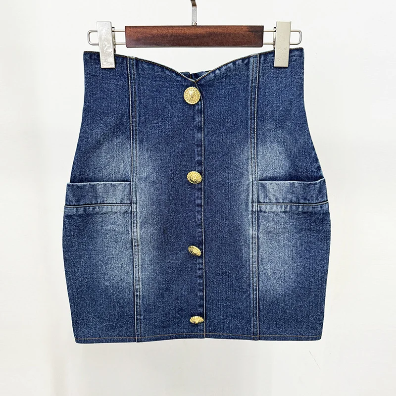Nigikala Nigikala New Star Temperament Double Buckle Wash Denim Suit Jacket Jacket Jacket