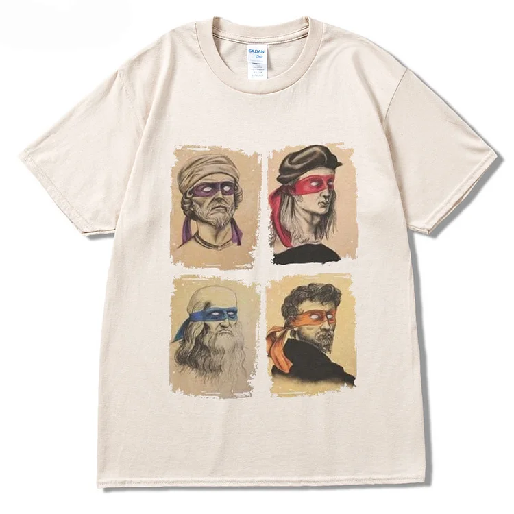 Science Turtles T-Shirt Men's Mutant Ninja Short Sleeve Humor T-Shirt at Hiphopee