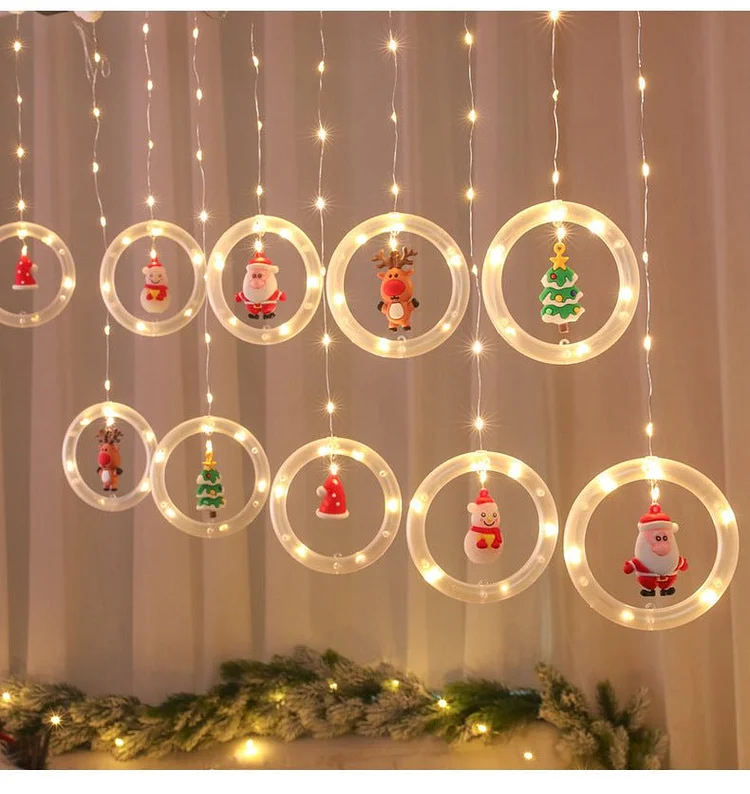 Christmas 3D Curtain String Lights