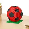Sports Football Ball Building Kits Creativity Soccer and Cup Building Block Set Mini Collectible Peripheral Bricks Birthday Gift For Teens & Adults (Red and Black soccer)