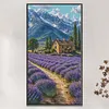 Lavender Fields In Alps-14CT Stamped Cross Stitch 65*110cm/25.59*43.31in(Big Size)