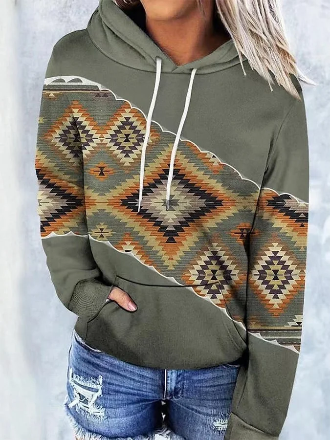 Vintage Western Print Sweatshirt