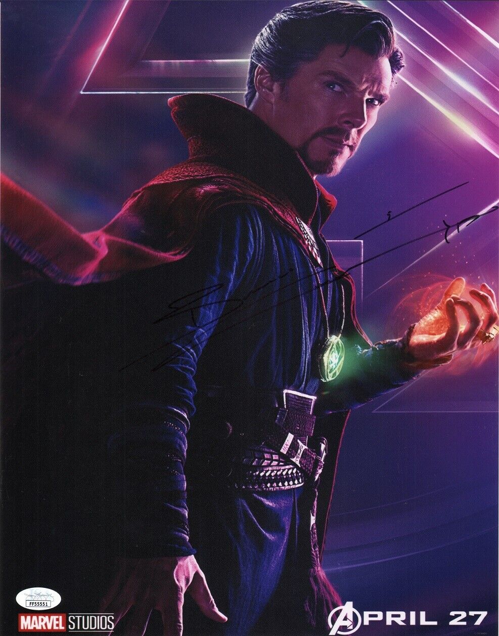 BENEDICT CUMBERBATCH Authentic Hand-Signed AVENGERS INFINITY WAR 11x14 Photo Poster painting JSA