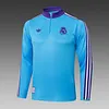 2025/2026 Real Madrid Half-Pull Training Suit Light Blue Football Shirt 1:1 Thai Quality