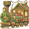 Christmas Train - Diamond Painting - Full Round Drill (Canvas|30*30cm)