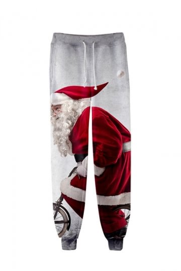 Plus Size Christmas Santa Jogger Pants Ruby-elleschic