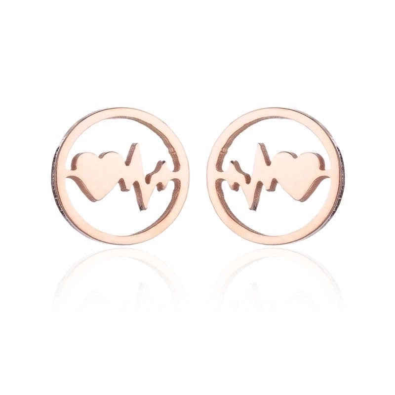 1 Pair Fashion Star Moon Tree Plating Hollow Out 304 Stainless Steel 18K Gold Plated Ear Studs