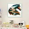 Horse-Partial 11CT Stamped Cross Stitch Bead Embroidery 36*36cm/14.17*14.17in tapestrymarket