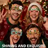 DIY Diamond Painting Christmas Glasses Frame No Lens 4pcs(Christmas happy)