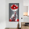 Flowers Lady-Full Round Diamond Painting(40x70cm)