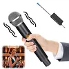Professional Wireless Microphone with Receiver 2.4GHz Dynamic Handheld Microphones Rechargeable Condenser Microphone for Streaming & Live Performance