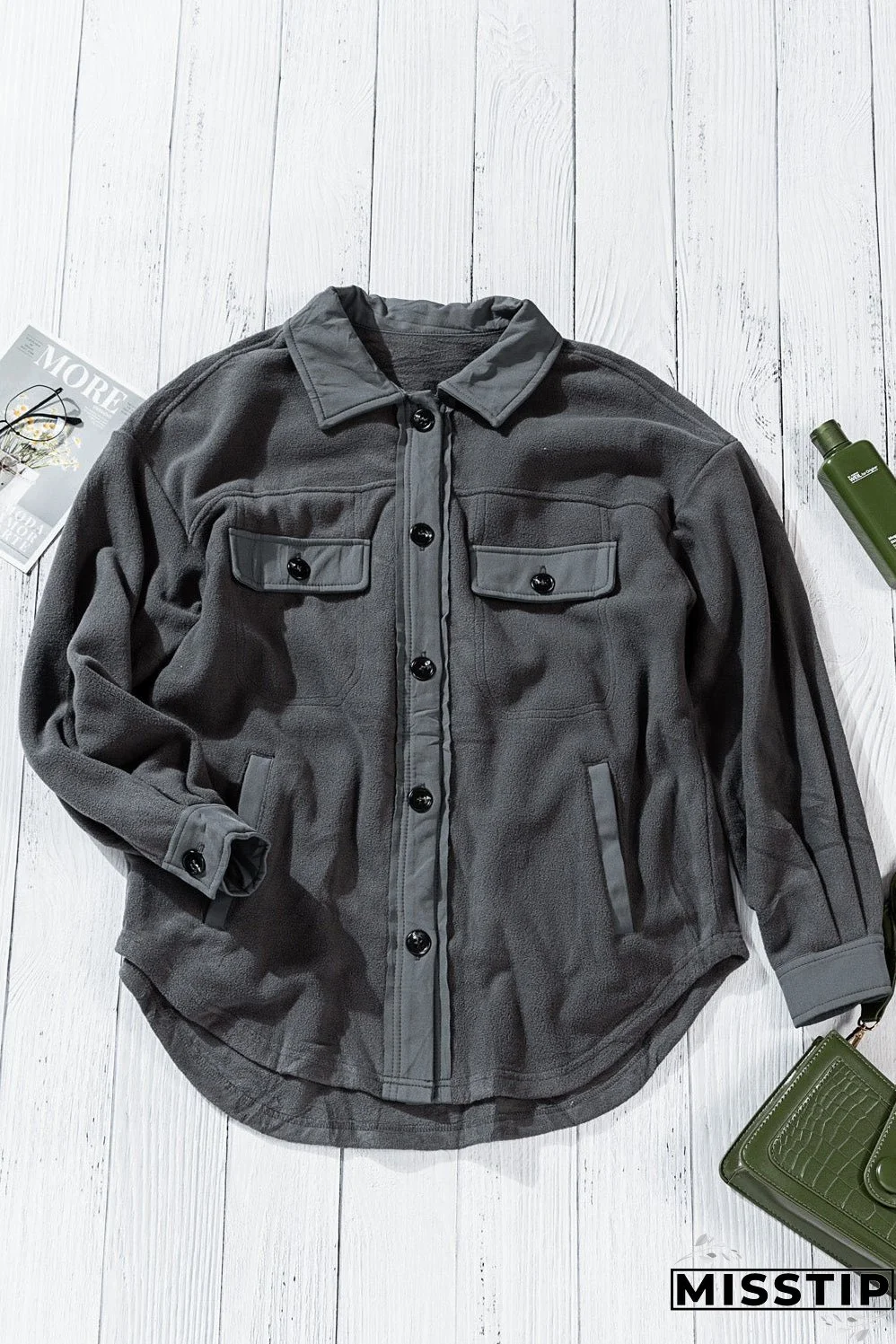 Turn Down Collar Shirt Jacket