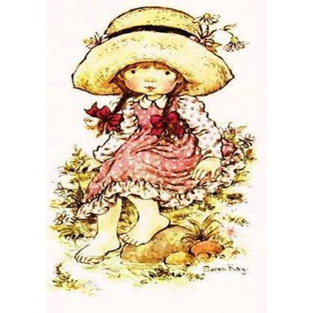 

Cute Little Girl - 11CT Stamped Cross Stitch - 40*55CM, 501 Original