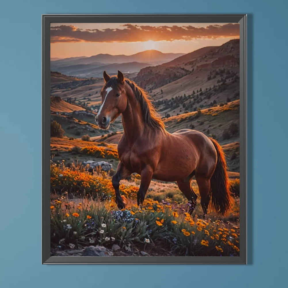 Diamond Painting - Full Round Drill - Horse(Canvas|40*50cm)