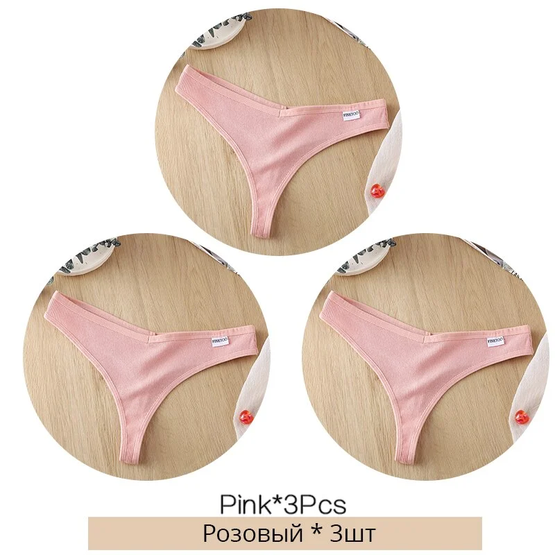 Billionm Sexy Panties Cotton Thongs Women Underwear Striped G-String Sexy Lingerie Soft Female Underpants Girls G-String Panties