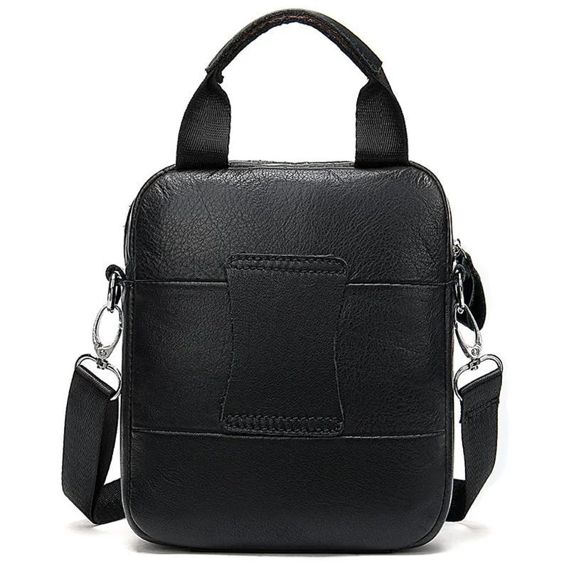 Men's Leather Crossbody Bag Simple Style Handbag Shoulder Bag