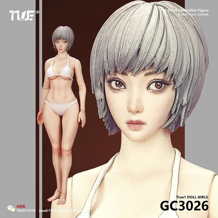 1/6女性素体(ペールスキン)GC-3026A i8toysヘッド付き 1/6女性素体(ペールスキン)GC-3026A i8toysヘッド付き True1Toys 1/6