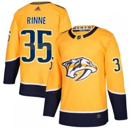 Men's  Nashville Predators #35 Pekka Rinne Yellow Stitched NHL Jersey