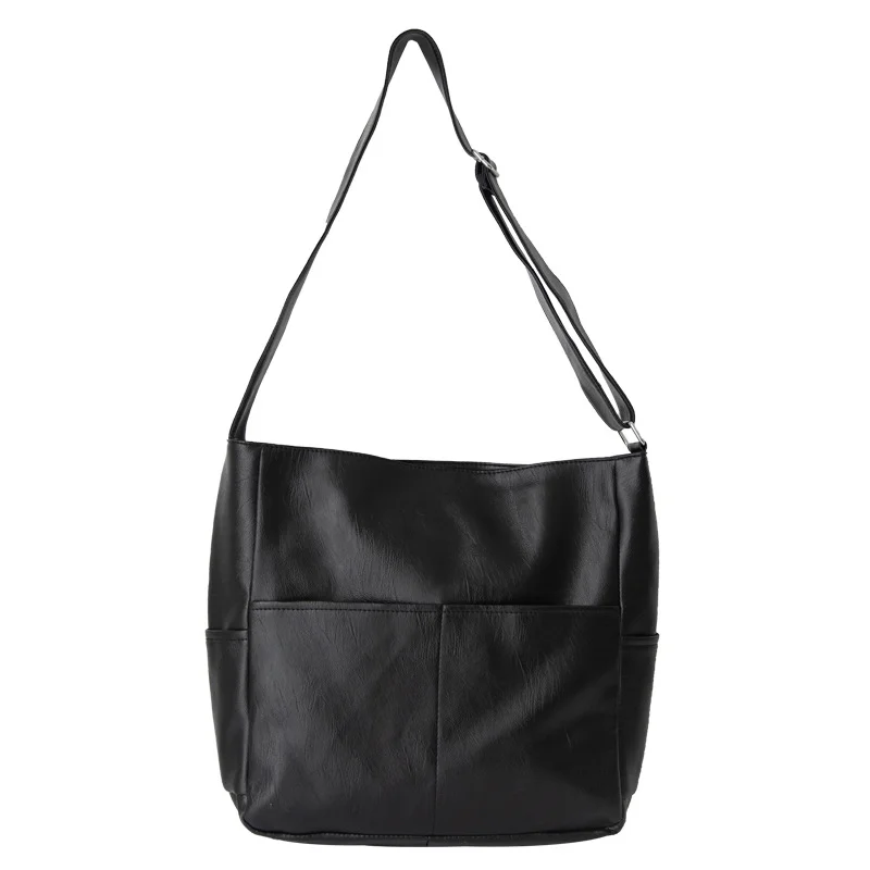 Soft Leather Crossbody Tote