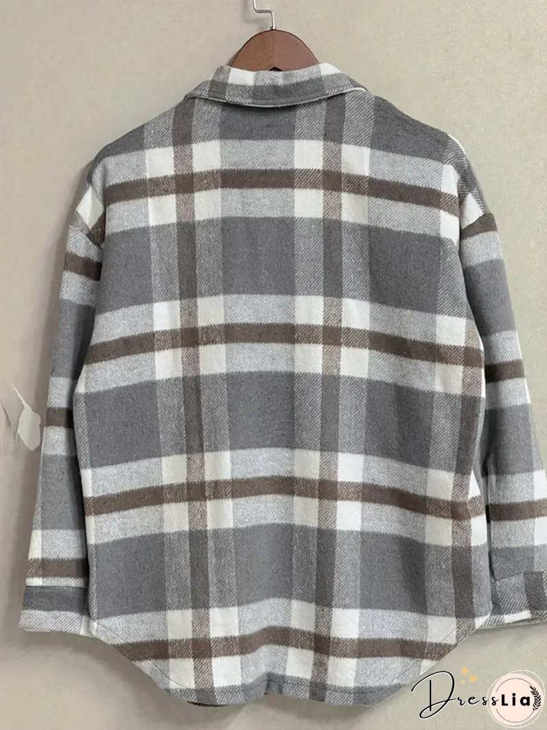 Plaid Oversized Jacket for Women