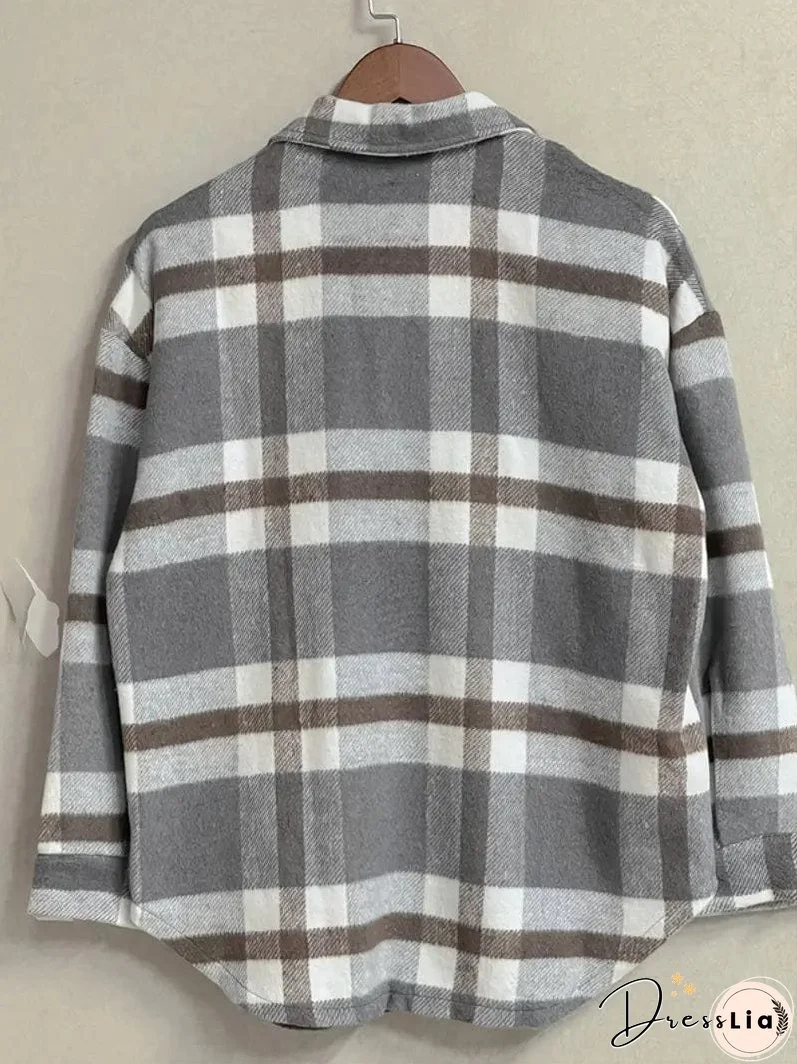 Plaid Oversized Jacket for Women