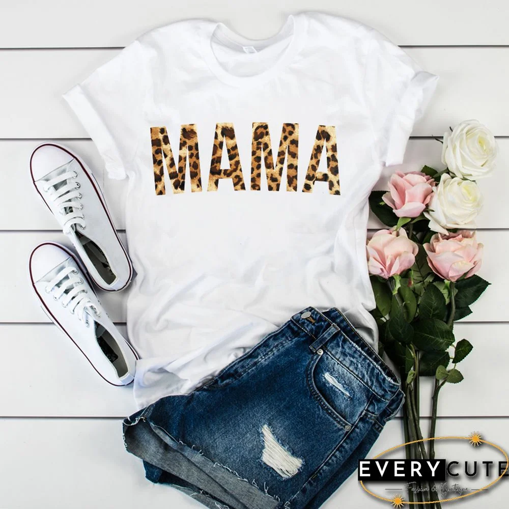 Women Mama Mom Dinosaur Print Mother Clothing Tees Tops Graphic Female Ladies Womens Lady T-Shirt Tumblr T Shirt T-Shirts