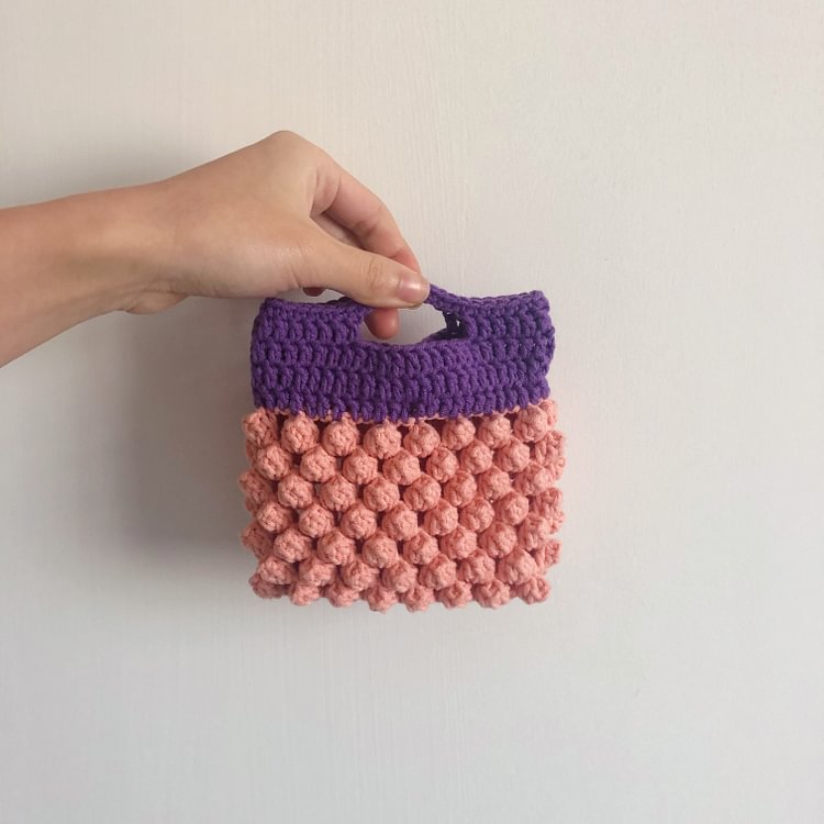 Hand Knitted Purse Crochet Material Kit Handmade Purse gift