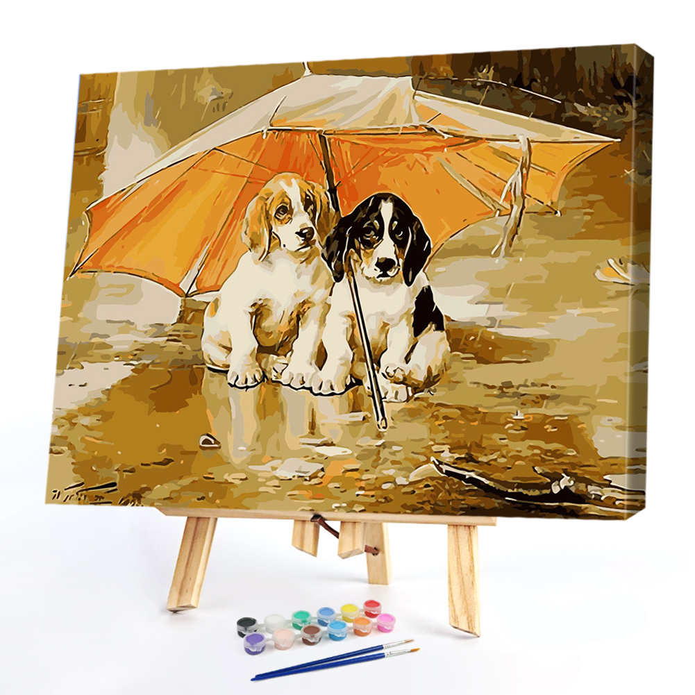

40*50CM Paint By Numbers-Raining Dogs, 501 Original