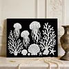 DIY Pearl Painting Jellyfish for Home Wall Decor with Frame(20x30cm)