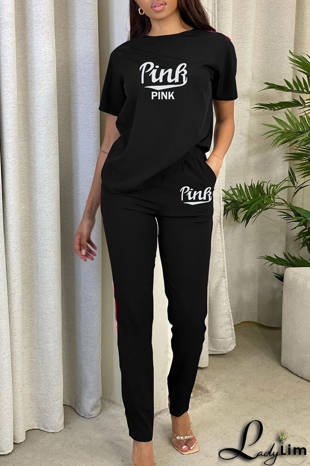 Grey Casual Print Patchwork O Neck Short Sleeve Two Pieces