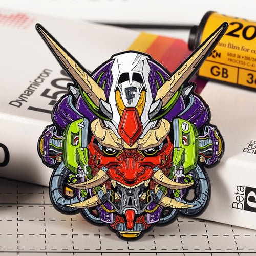 Prajna Ghost Mask Gundam Eva Badge Brooch Ghost Warrior