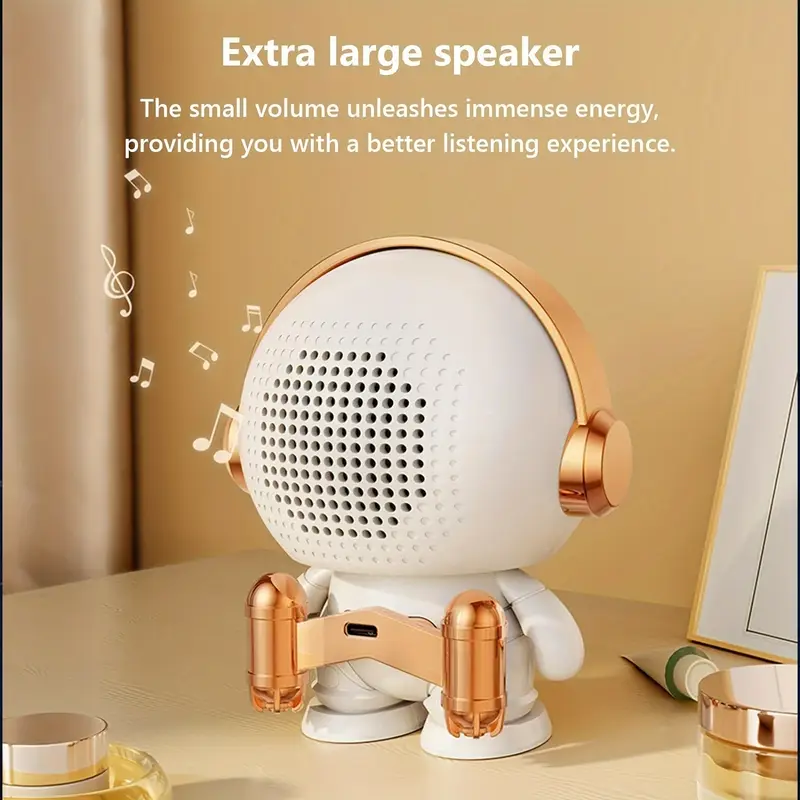 cute astronaut small speaker small wireless portable speaker with led party office decoration subwoofer portable speaker birthday gift Product details 6