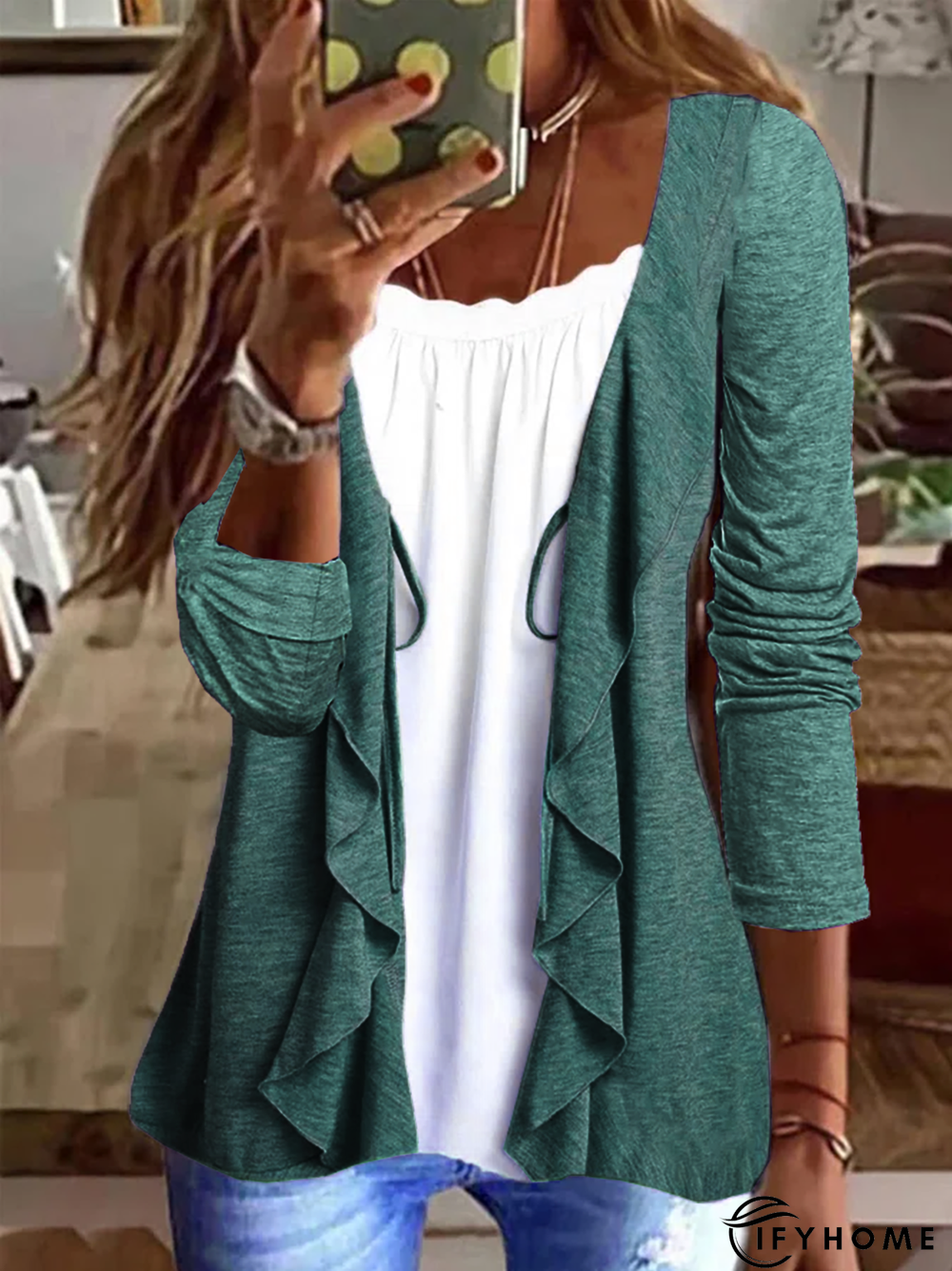 Jersey Loose Plain Other Coat | IFYHOME