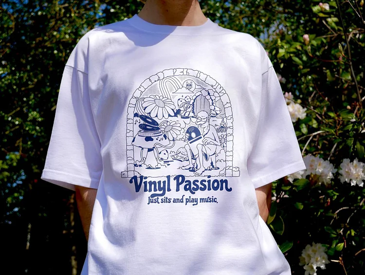 Vinyl Passion Just Sits And Play Music T-shirt