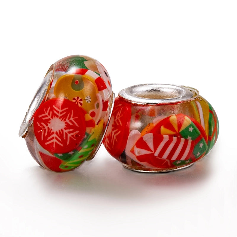 10 PCS/Package Arylic Color Block Beads