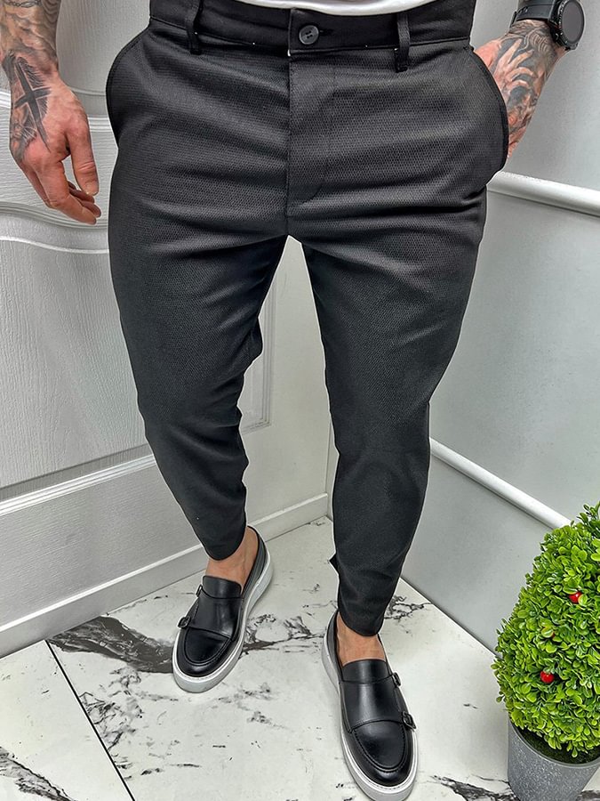 Men's Elegant Black Pants   