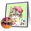Diamond Painting -DIY Round Drill Cute Funny Cat