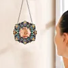 (US Local) DIY Flowers Hanging Mirror Diamond Art Kits Wall Door Decoration